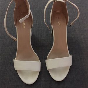 White Aldo heels